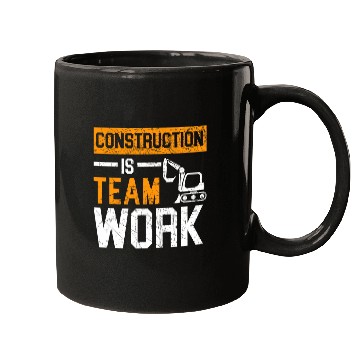 Discover Construction Is Team Work Job Profession Construction Worker Mugs