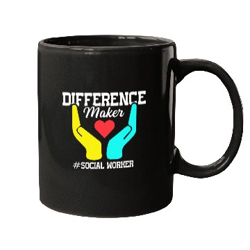 Discover Difference Maker Proud Social Worker 1 Mugs