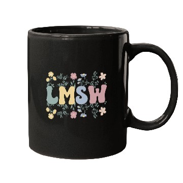 Discover Groovy LMSW Flowers Licensed Master Social Worker Mugs