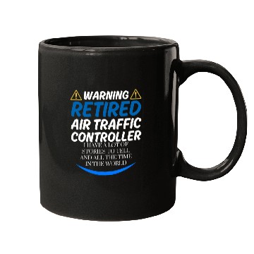 Discover Retired Air Traffic Controller Retirement Airplane Pilot Men Mugs