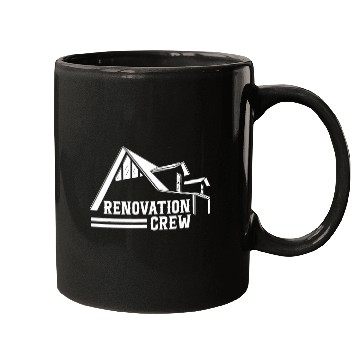 Discover Renovation Crew Repairman Work Mugs