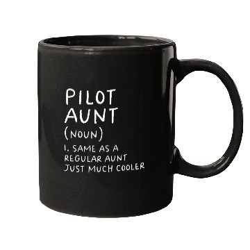 Discover Pilot Aunt Definition Airplane Mugs