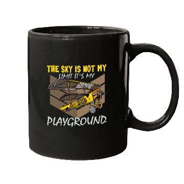 Discover The Sky is not my Limit its my Playground Pilot 1 Mugs