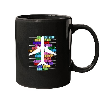 Discover Pilot Alphabet Pilot Copilot Alphabet Aeroplane Men Mugs
