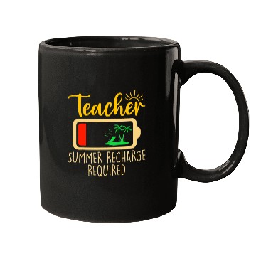 Discover Teacher Summer Recharge Required Last day Of School Teacher Mugs