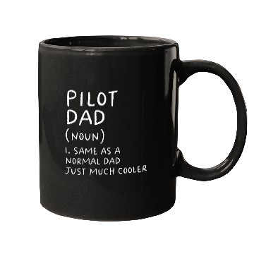 Discover Pilot Dad Definition Airplane Mugs