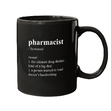 Discover Funny Pharmacist Definition Gag Gift Pharmacy Day Mugs
