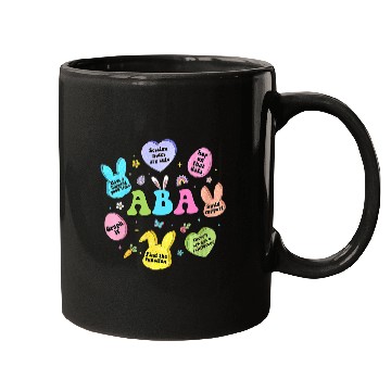Discover ABA Easter Day Behavior analyst Bunny Eggs Funny Therapist Mugs
