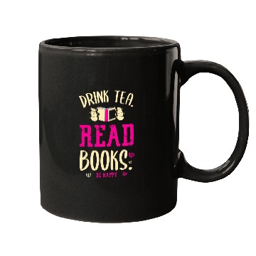 Discover Drink Tea Read Books Be Happy Reading Librarian Student Book Mugs