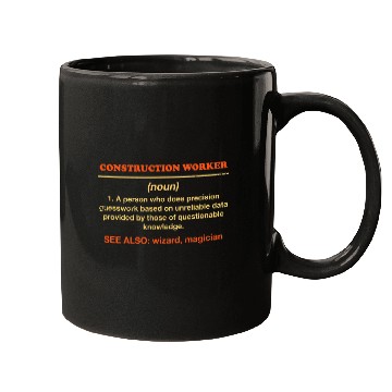 Discover Construction Worker Definition Funny Foreman Humor Mason 2 Mugs