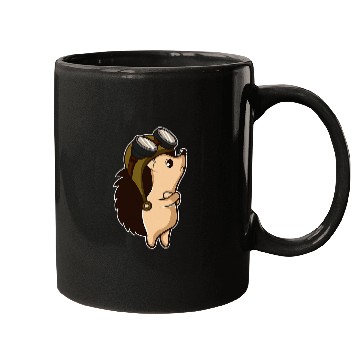Discover Hedgehog Pilot Hardworking Person Mugs