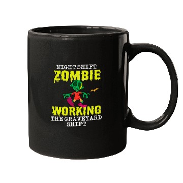 Discover Halloween Night Shift Worker Graveyard Duty Spooky 2 Mugs