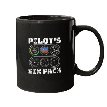 Discover Pilot Flight Airplane Six Pack Aviation Fun Humor Mugs