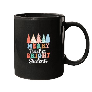 Discover Merry Teacher Bright Students Jolly Christmas Tree Crew Team Mugs
