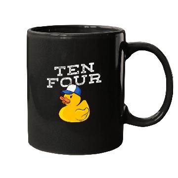 Discover ten four trucker rubber duck Mugs