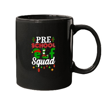 Discover Funny xmass Lighting Christmas Pre School Elf Squad Mugs