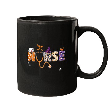 Discover Halloween nurses Nursing Cute Health Worker Halloween Pattern 7 Mugs