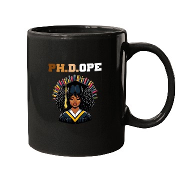 Discover PHDOPE PhD Doctorate Student Graduation Black Queen 2024 2 Mugs