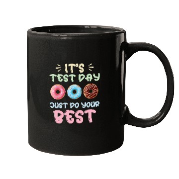Discover Donut Test Day Teacher Student Funny Testing Day Exam School 1 Mugs