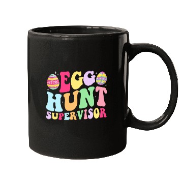 Discover Egg Hunt Supervisor Retro Egg Hunting Party Mom Dad Easter 1 Mugs