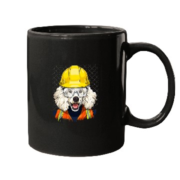 Discover Construction Worker Poodle Laborer Animal Pet Dog Lover Mugs