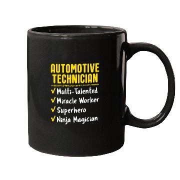 Discover Automotive Technician Miracle Worker Ninja Funny Office Gift Mugs