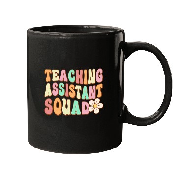 Discover Teaching Assistant Squad Retro Groovy Teacher Aide Vibes Mugs
