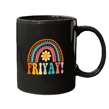 Discover Happy FriYay Friday Lovers Teacher Rainbow FriYay Weekend Mugs