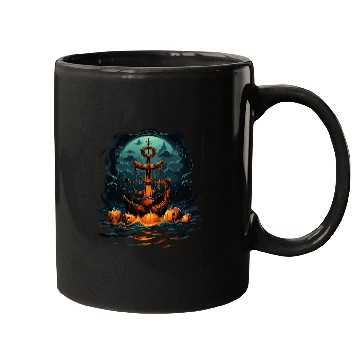 Discover Halloween Boat Anchor 2 Mugs