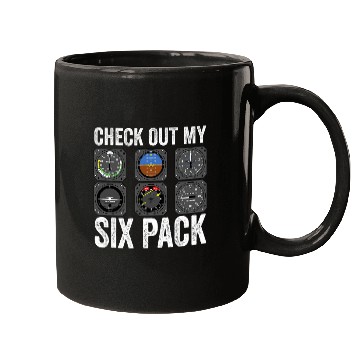 Discover Funny Pilot Check Out My Six Pack Flight Simulation Aviator Mugs