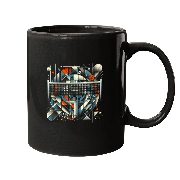 Discover Abstract Pickleball Net Mugs