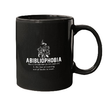 Discover Abibliophobia Funny Book Lover Reading Teacher Librarian Mugs