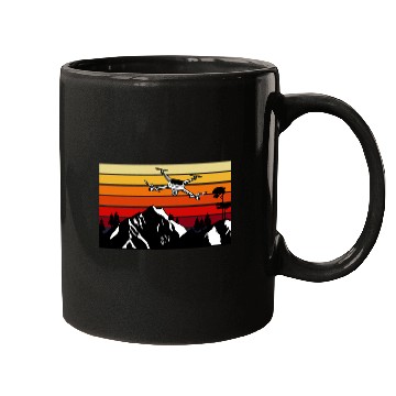 Discover Drone Life Themed Retro Drone Flying for Drone Operator Mugs