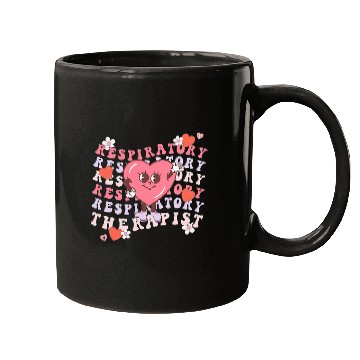 Discover Retro Valentines Day Respiratory Therapist RT Pulmonologist Mugs