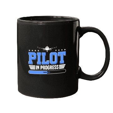 Discover Pilot In Progress Future Pilot Funny Aviator Training Mugs
