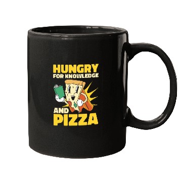 Discover Book Lover Student Reading Learning Studying Pizza Mugs