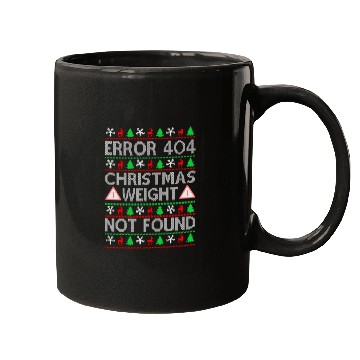 Discover Error 404 Christmas Weight Not Found Funny Programmer 3 Mugs