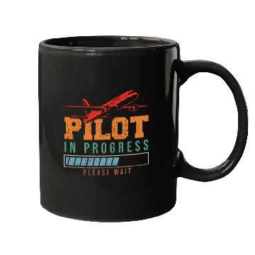 Discover Pilot in Progress Aircraft Flight School Airplane Pilot 1 Mugs