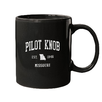 Discover Pilot Knob MO vintages Athletic Sports JS01 Mugs