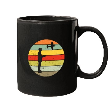 Discover Model aeroplane model aviator pilot model flight retro vintage Mugs