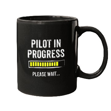 Discover Pilot In Progress Funny Flight School Student Cute Mugs