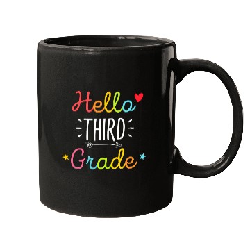 Discover Hello 3rd Grade Back to School Funny Teacher Student Mugs