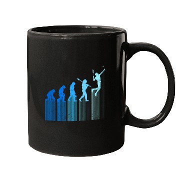 Discover badminton player evolution monkey Badminton Mugs