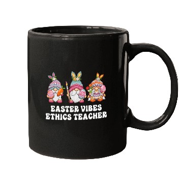 Discover Ethics Teacher Gnomes Easter Vibes Mugs