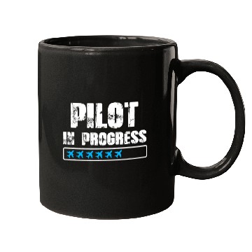 Discover Pilot In Progress Future Airplane Pilot Expert Aviation Mugs