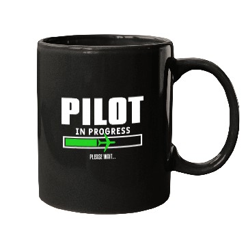 Discover Pilot In Progress Future Aviator Aviation School Student Mugs