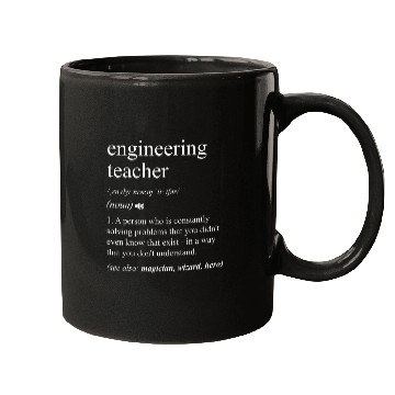 Discover Engineering Teacher Funny Dictionary Definition Mugs