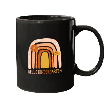 Discover Hello Kindergarten Leopard Rainbow Back To School Teacher Mugs