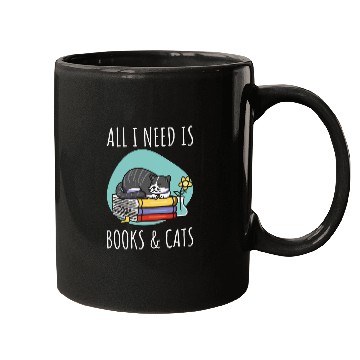 Discover Books And Cats Reading Lovers Book Lovers Cat Lovers Mugs