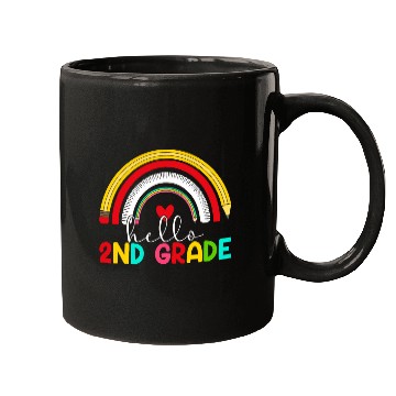 Discover Hello Second Grade Rainbow Team 2nd Grade Teacher Mugs